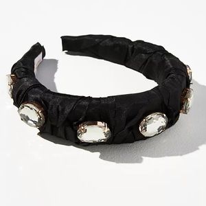 Anthropologie Statement Crystal Embellished Headband